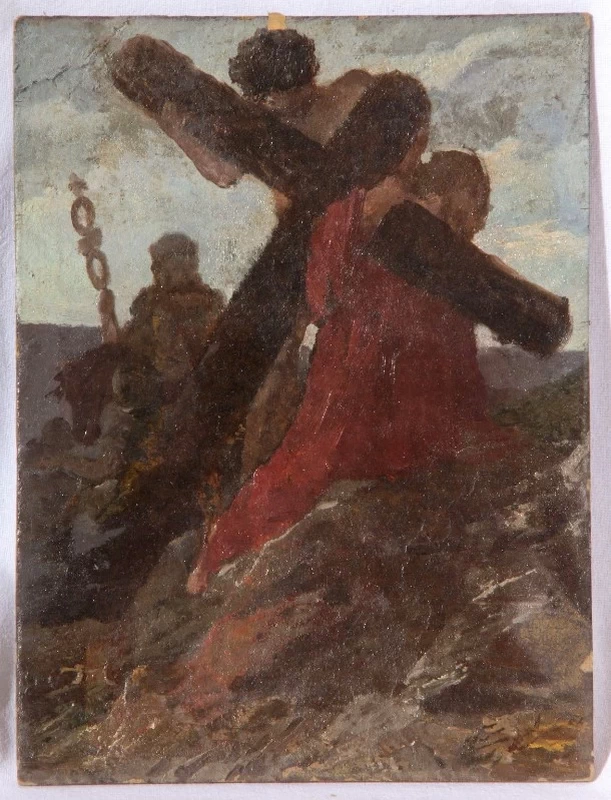 Cristo cade la prima volta - bozzetto